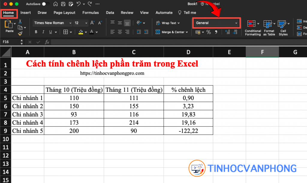 tính chênh lệch phần trăm trong Excel - Ảnh 9