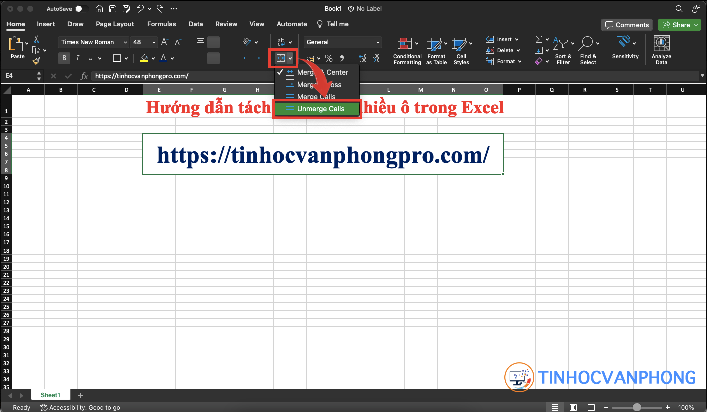 Hướng dẫn tách 1 ô thành nhiều ô trong Excel - Ảnh 1