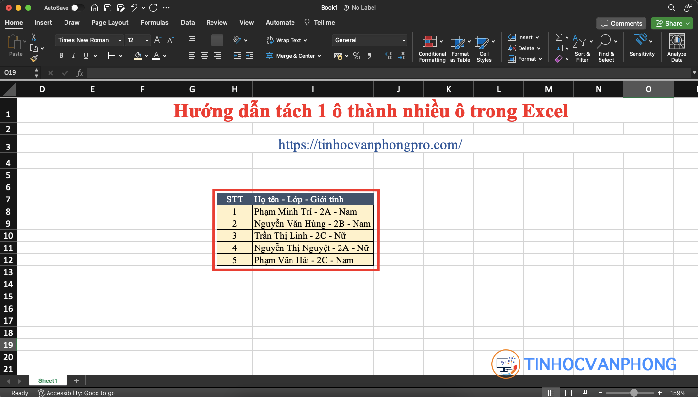 Hướng dẫn tách 1 ô thành nhiều ô trong Excel - Ảnh 5