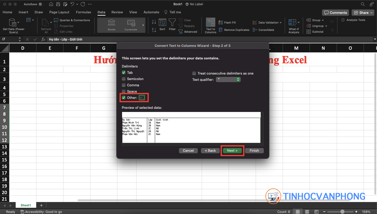 Hướng dẫn tách 1 ô thành nhiều ô trong Excel - Ảnh 9