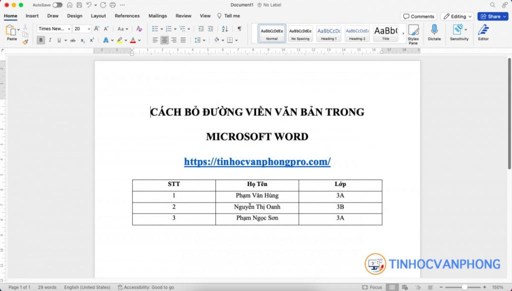 Cách loại bỏ khung văn bản và đường viền bảng trong Word - Ảnh 4