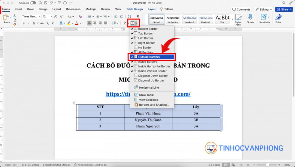 Cách loại bỏ khung văn bản và đường viền bảng trong Word - Ảnh 6