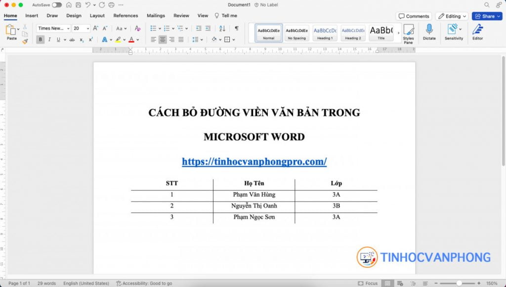 Cách loại bỏ khung văn bản và đường viền bảng trong Word - Ảnh 7