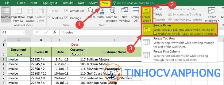 Cách cố định nhiều dòng trong Excel - Ảnh 2