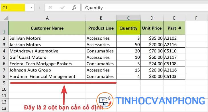 Cách cố định nhiều cột trong Excel - Ảnh 1