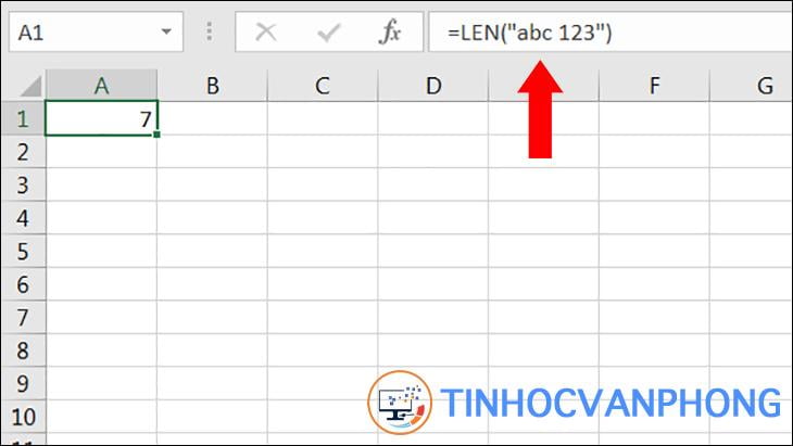 hàm LEN trong Excel - Ảnh 1