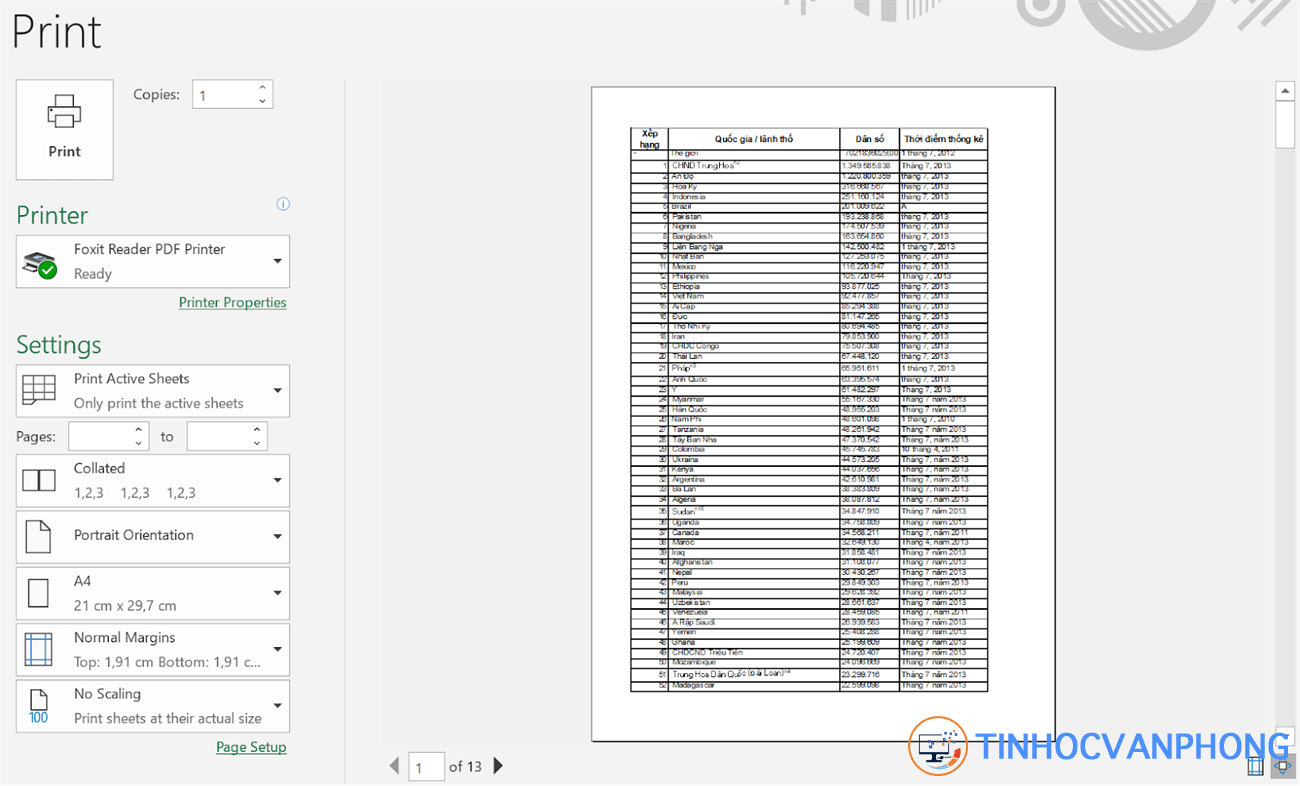 Hướng dẫn in nhiều trang tính trong Excel đồng thời - ảnh 5