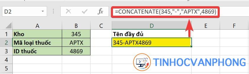 Cách sử dụng hàm CONCATENATE để nối chuỗi trong Excel - Ảnh 7