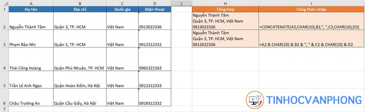 Cách sử dụng hàm CONCATENATE để nối chuỗi trong Excel - Ảnh 9