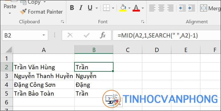 Hướng dẫn sử dụng hàm MID trong Excel để tách chuỗi - Ảnh 1