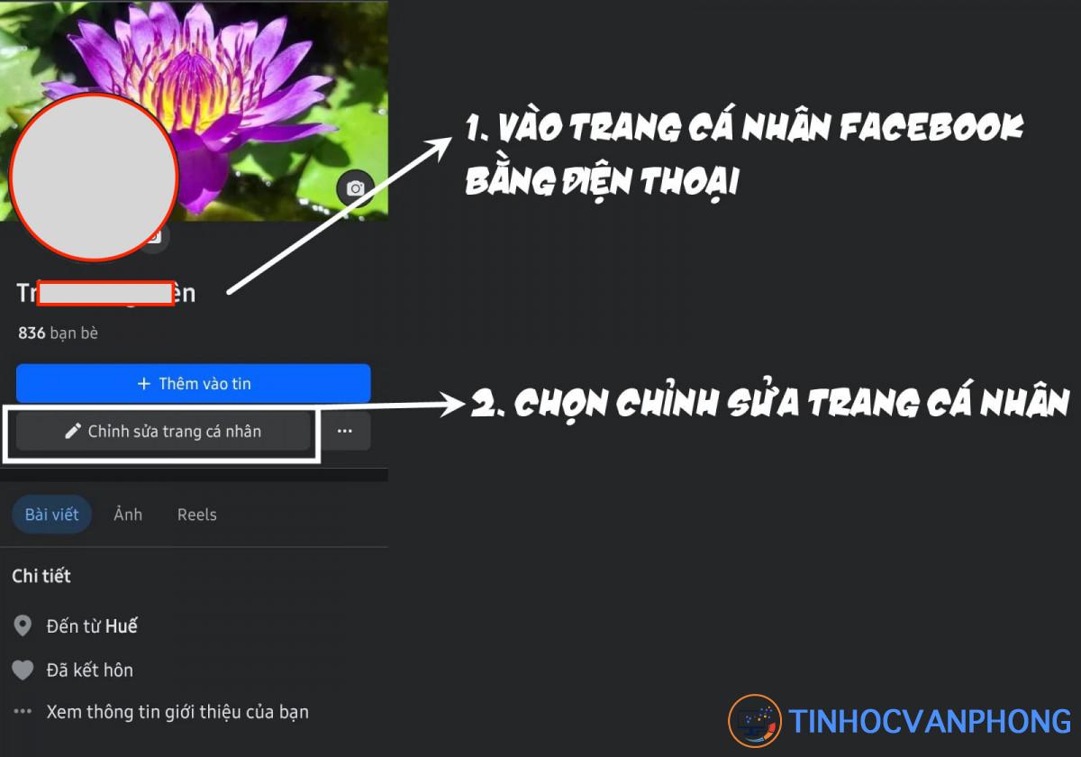 cách thêm tiểu sử facebook 1