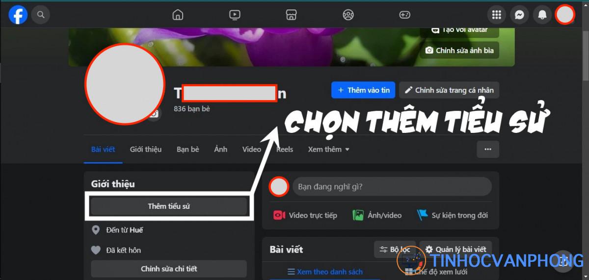 cách thêm tiểu sử facebook 4