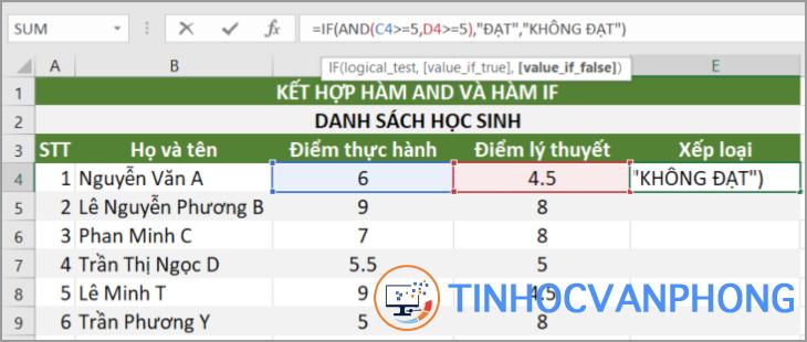 Hàm AND trong Excel - Ảnh 3