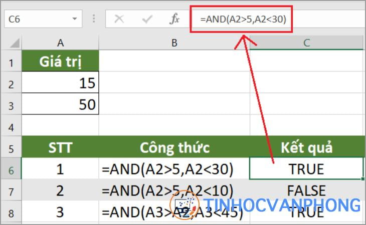 Hàm AND trong Excel - Ảnh 1