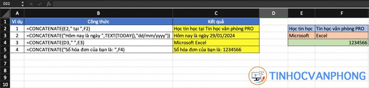 Cách sử dụng hàm CONCATENATE để nối chuỗi trong Excel - Ảnh 1