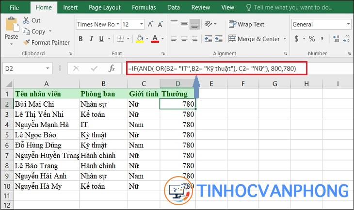 hàm IF lồng nhiều điều kiện trong Excel - Ảnh 5