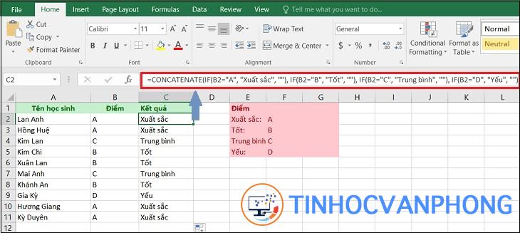 hàm IF lồng nhiều điều kiện trong Excel - Ảnh 6