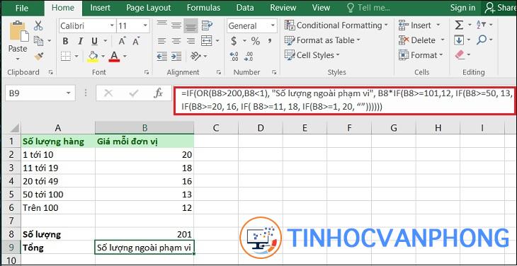 hàm IF lồng nhiều điều kiện trong Excel - Ảnh 4