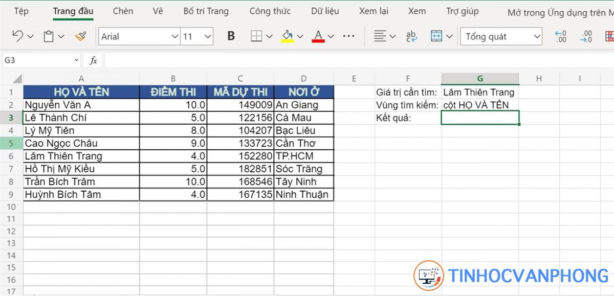 Hàm MATCH trong Excel - Ảnh 1