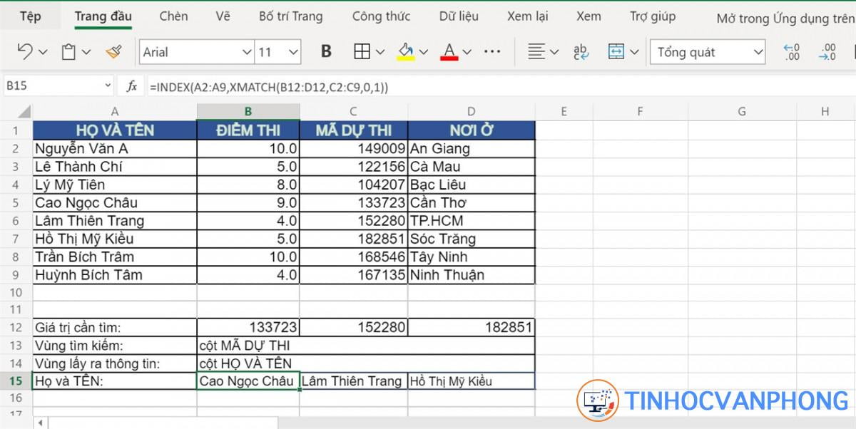 Hàm MATCH trong Excel - Ảnh 2