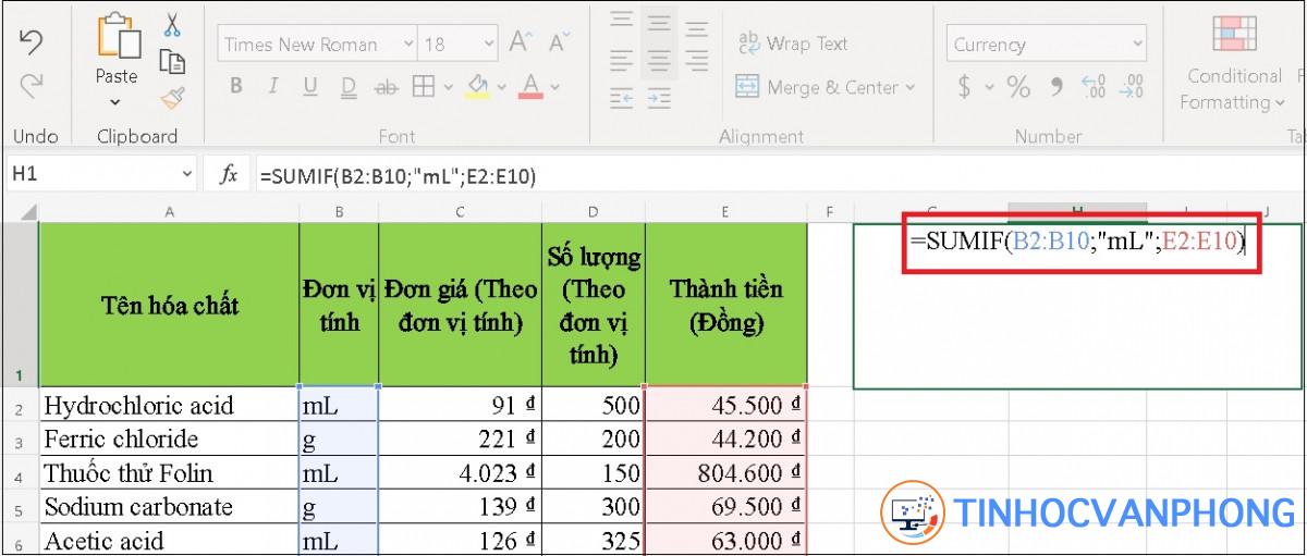 Hàm SUMIF trong Excel - Ảnh 8