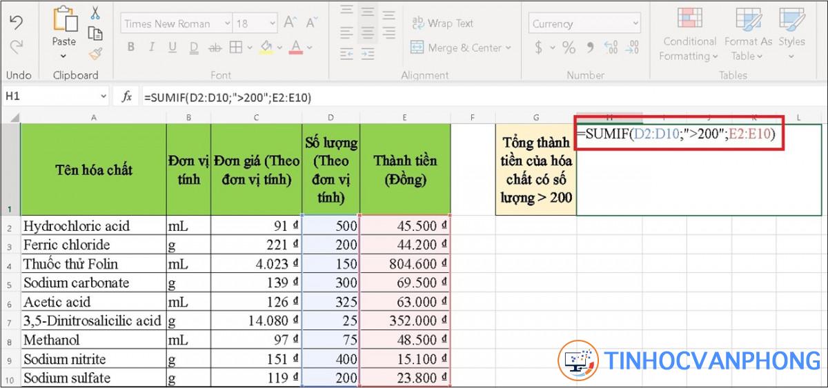 Hàm SUMIF trong Excel - Ảnh 4