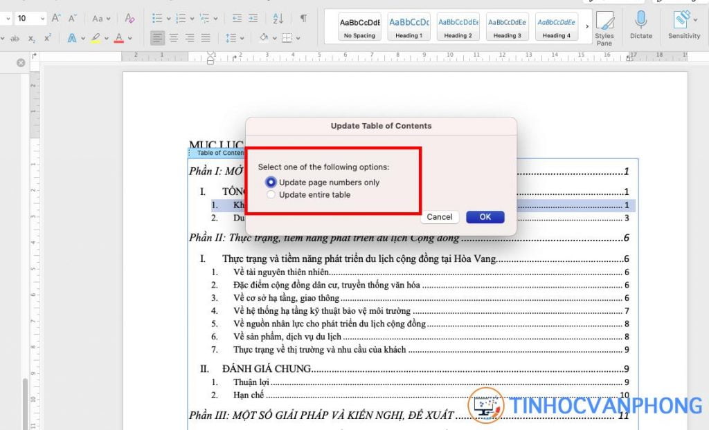 Hướng dẫn tạo mục lục tự động trong Word Office 365 - Ảnh 10