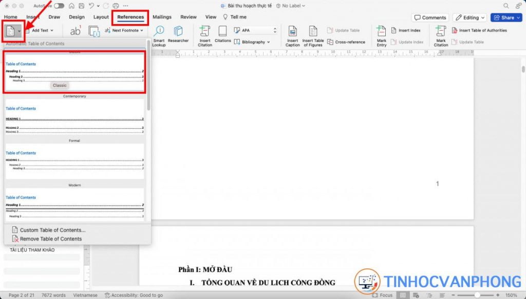 Hướng dẫn tạo mục lục tự động trong Word Office 365 - Ảnh 7