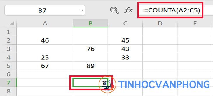 Hàm COUNTA trong Excel - Ảnh 1