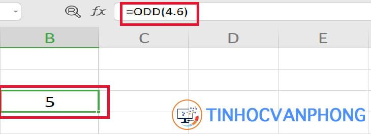 Hàm ODD trong Excel