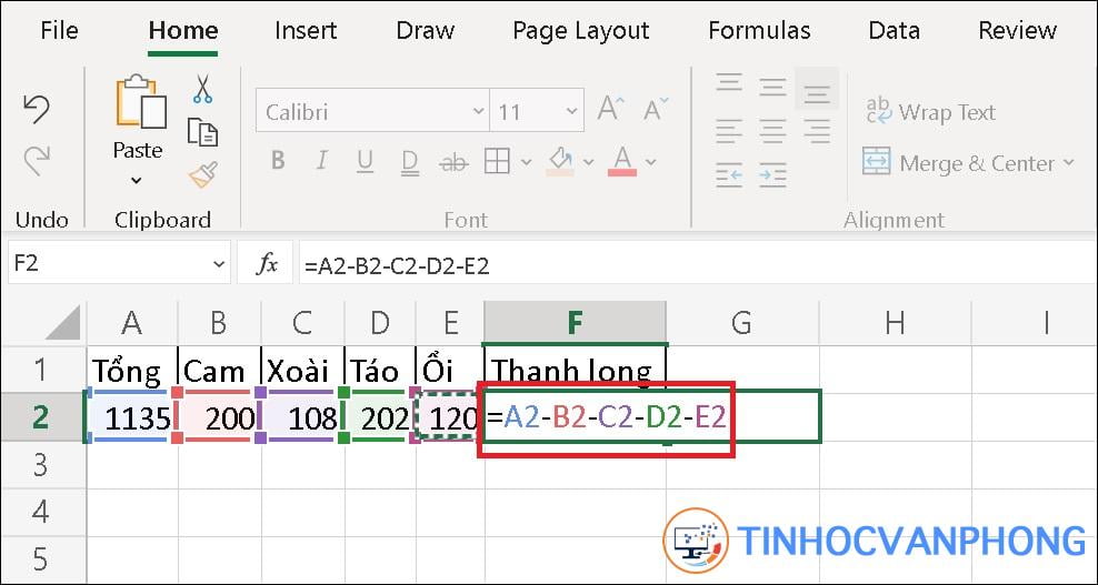 hàm trừ trong Excel - Ảnh 9