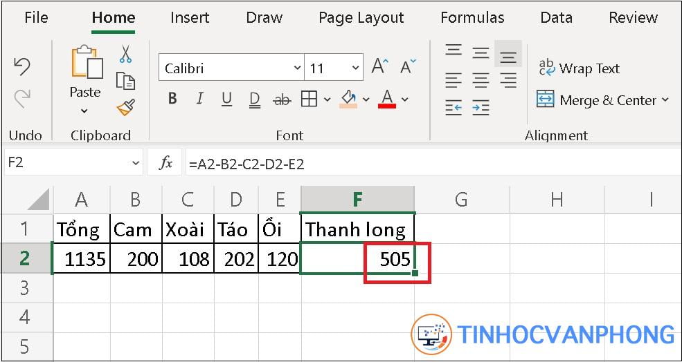 hàm trừ trong Excel - Ảnh 10