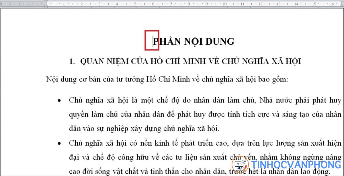 Click chuột vào một trang bất kỳ trang mà bạn muốn đánh số thứ tự đầu tiên