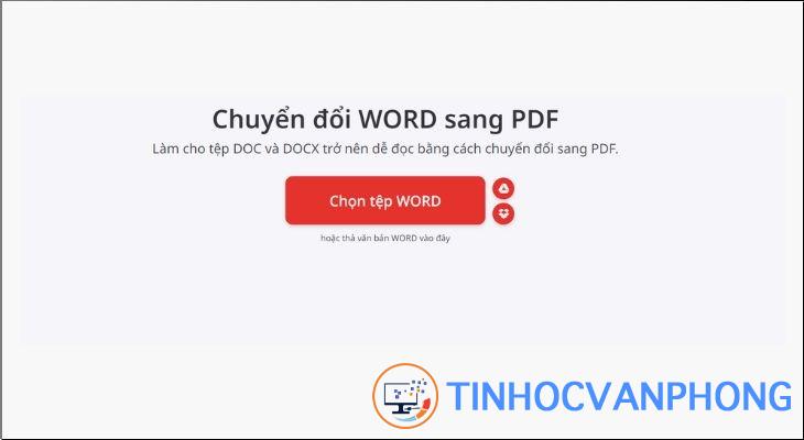 Bạn truy cập vào trang chủ iLovePDF và chọn tệp word