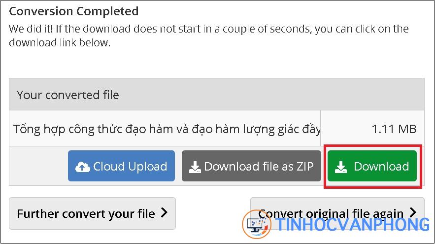 Chọn Download để tải file về máy.