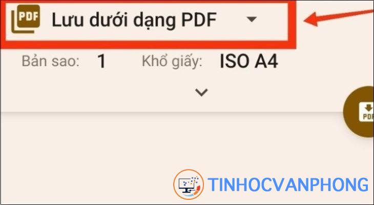 Chọn "Lưu dưới dạng PDF"